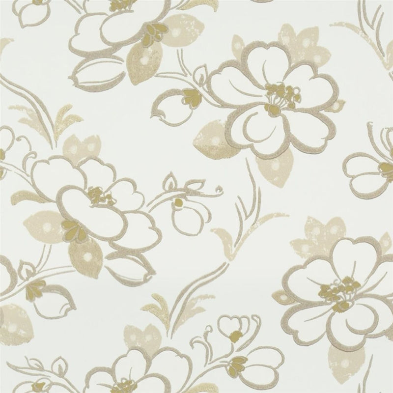 Sample P571-01 Lotus Flower, Oyster by Designer Guild Wallpaper
