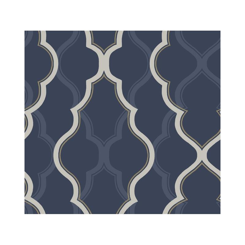 Sample CI2393 Modern Artisan II Double Damask Blue Candice Olson