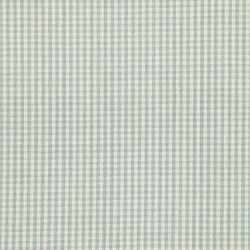 Purchase sample of 64622 Barnet Cotton Check, Aqua by Schumacher Fabric