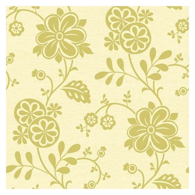 View 2535-20681 Simple Space 2 Amelie Green Modern Floral Trail Beacon House Wallpaper