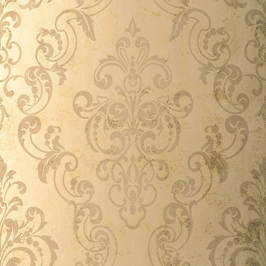 Order 529123 Giovan Damask Taupe Schumacher Wallpaper