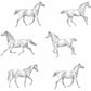 Sample DD128807 Design Department, Burnett Off-White Horses Wallpaper by Brewster