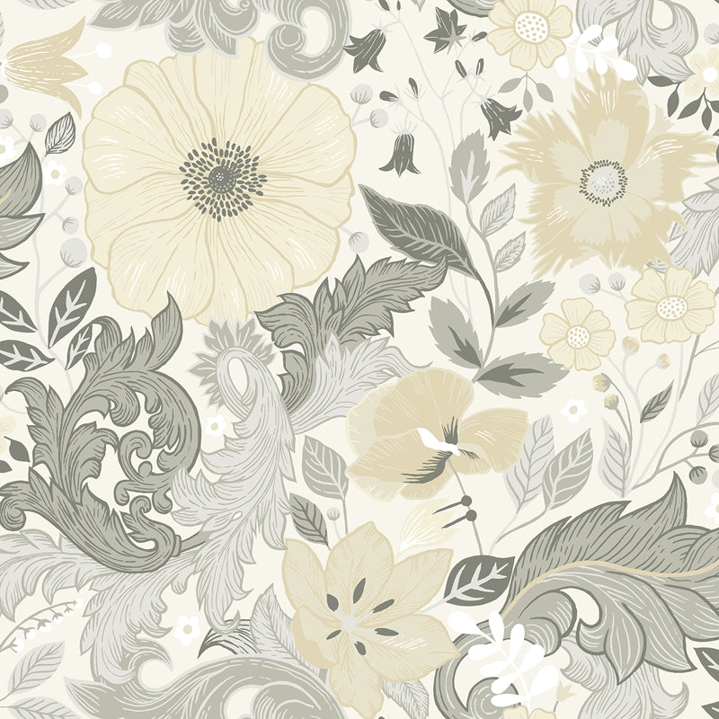 Sample 2999-13106 Annelie, Victoria Pastel Floral Nouveau by A-Street Prints Wallpaper