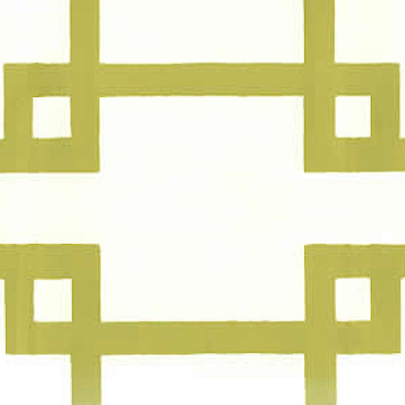 Looking 300404OWP Brighton Pistachio On Off White by Quadrille Wallpaper