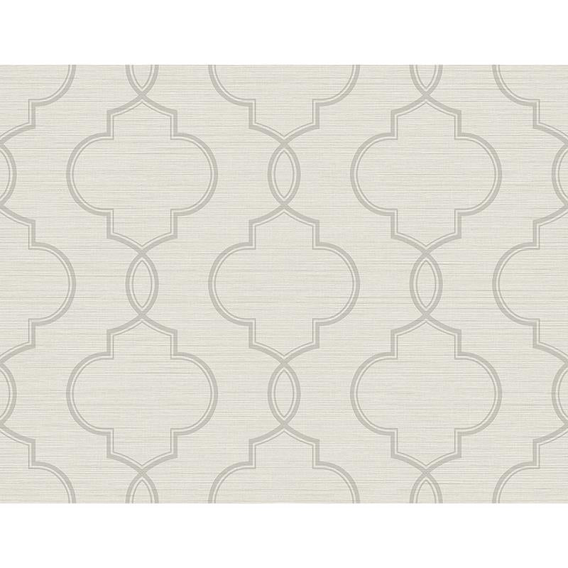Sample 2765-BW40508 GeoTex, Malo Light Grey Sisal Ogee by Kenneth James Wallpaper