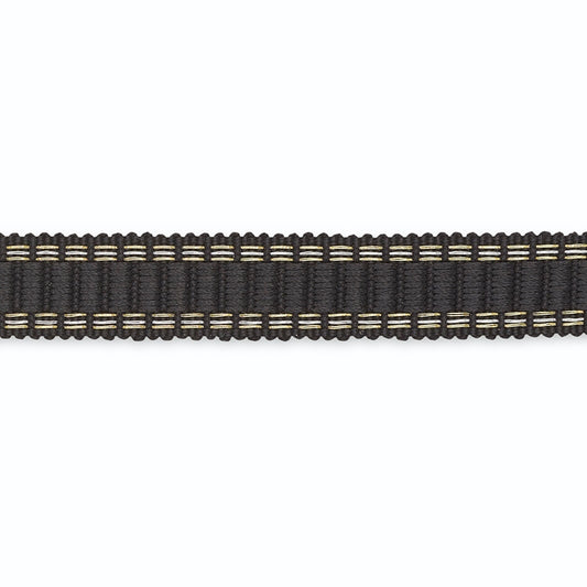 B130-12 | Devon Braid, Onyx/Metallic - Schumacher Fabric