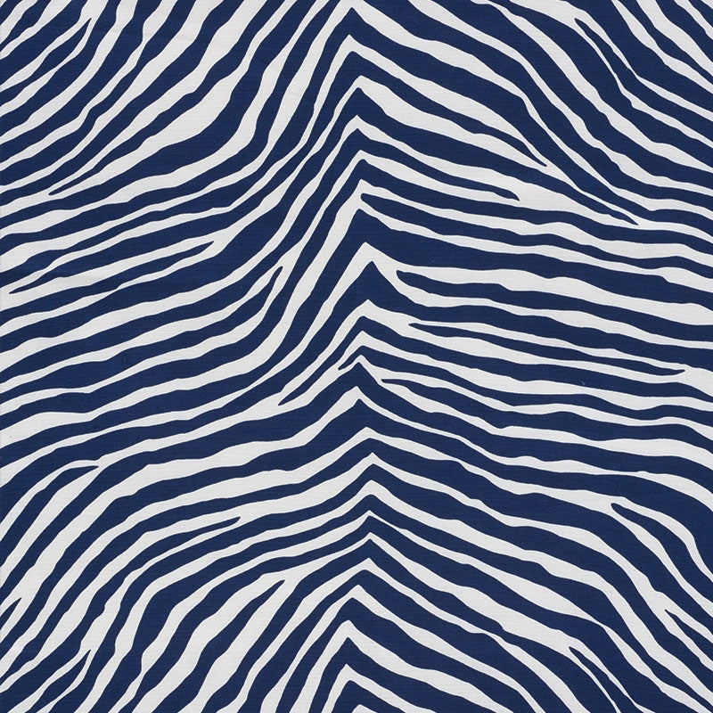 Purchase sample of 177440 Iconic Zebra, Blue by Schumacher Fabric