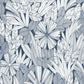 View 4081-26342 Happy Bannon Blue Leaves Blue A-Street Prints Wallpaper