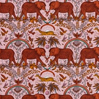 Order F1487/01 Zambezi Satin Blush Animal/Insect by Clarke And Clarke Fabric