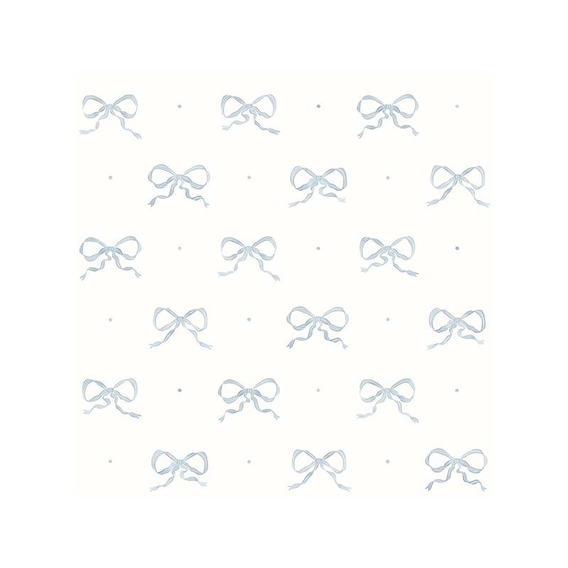 Sample AST4356 Erin Gates, Emma Blue Heather Large Bow Wallpaper by A-Street Prints Wallpaper