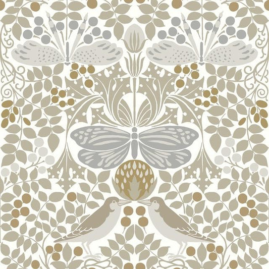Select AC9163 Butterfly Garden Arts and Crafts by Ronald Redding Wallpaper
