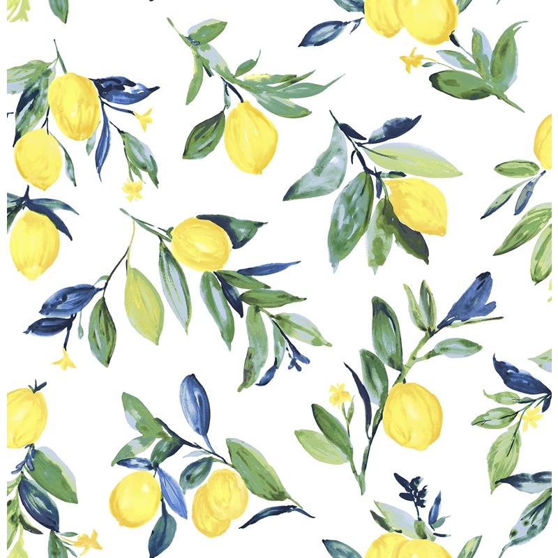 Sample NUS3161 Lemon Drop Yellow, Nature Peel and Stick Wallpaper