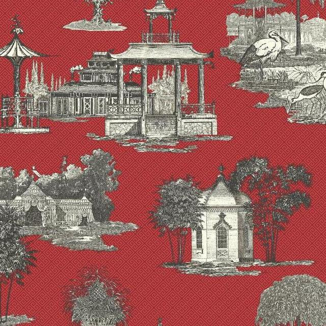 Order AF1915 Ashford Toiles Mandarin  color red Chinoiserie Ashford House Wallpaper