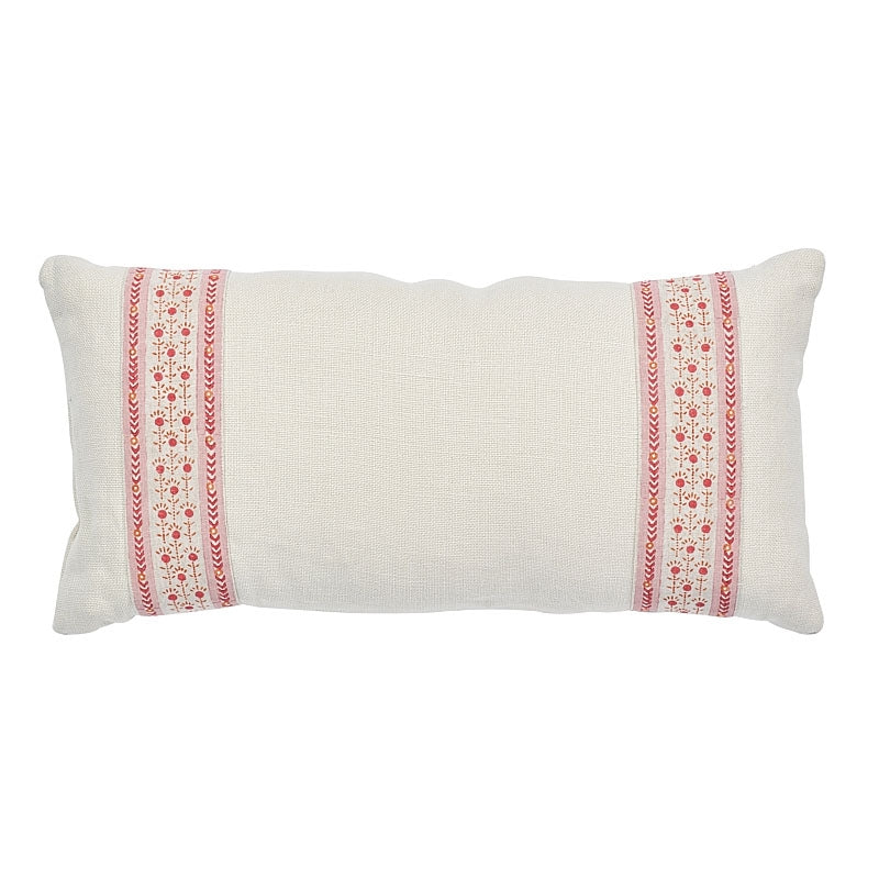 So17936218 | Pica Bella Hand Blocked Pillow, Pink and Orange - Schumacher Pillows