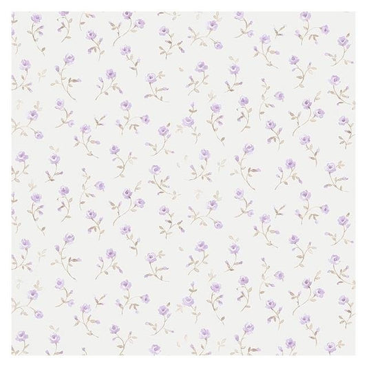 Shop PR33855 Floral Prints 2 Purple Small Floral Wallpaper by Norwall Wallpaper
