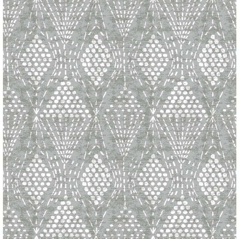 Sample 4081-26322 Happy, Grady Grey Dotted Geometric by A-Street Prints Wallpaper