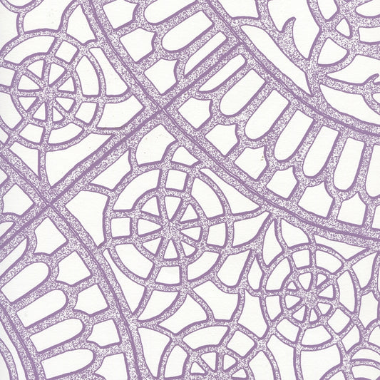 Order CP1030W-06 Camelot Purple On White by Quadrille Wallpaper