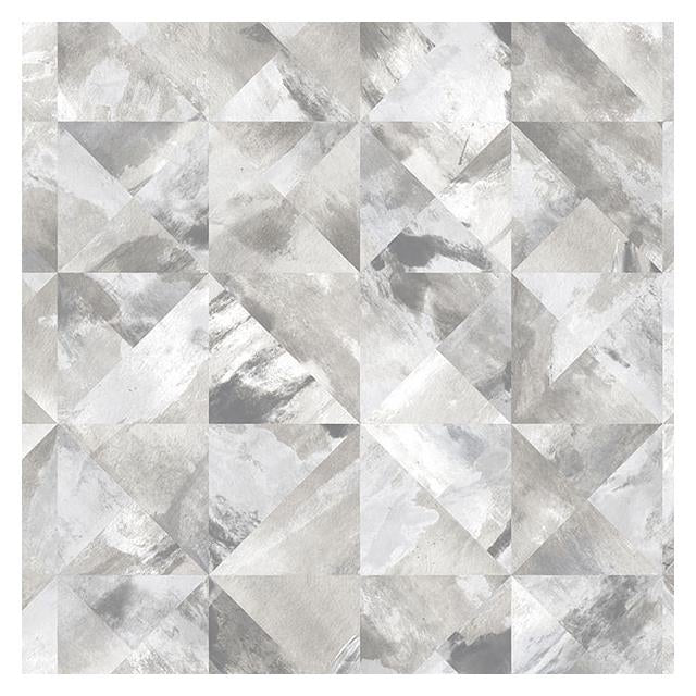 View FW36818 Fresh Watercolors Grey Mosaic Wallpaper in shades of Grey by Norwall Wallpaper