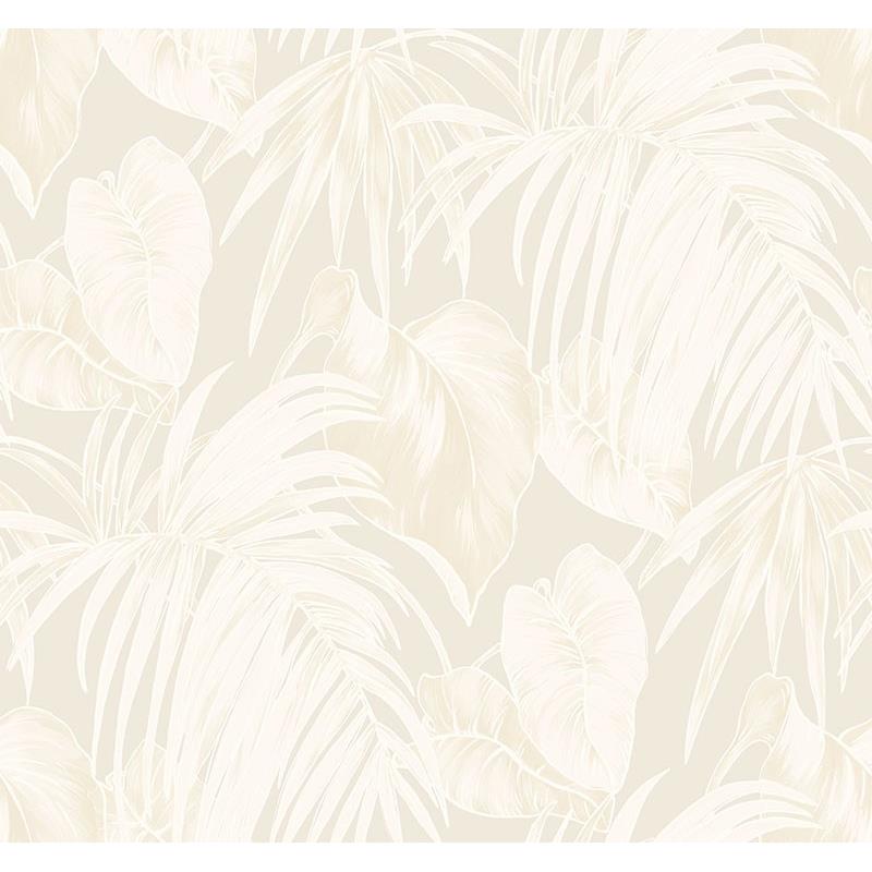 Sample TA21605 Tortuga, Metallic Gold, Leaves by Seabrook Wallpaper
