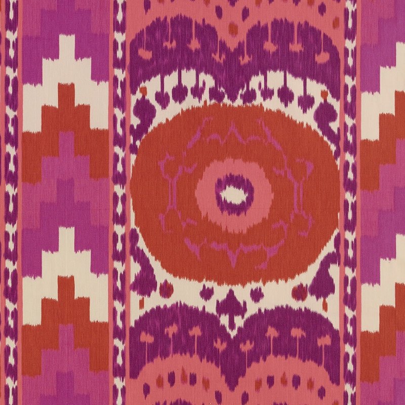 Purchase sample of 176061 Samarkand Ikat Ii, Ruby by Schumacher Fabric