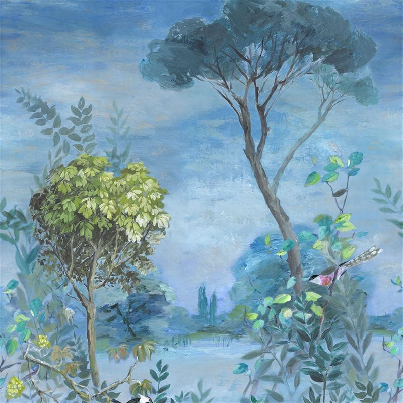 Sample PDG1056-01 Giardino Segreto Scene 1 Delft by Designer Guild Wallpaper