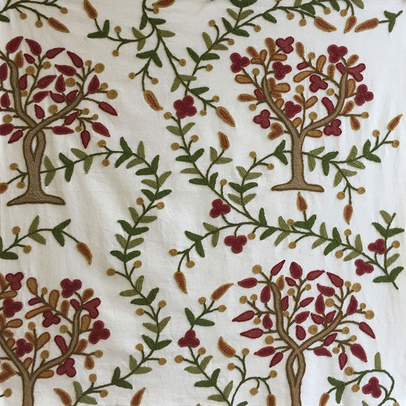 Purchase sample of 3415000 Highgrove Tree Crewel, Mulberry by Schumacher Fabric
