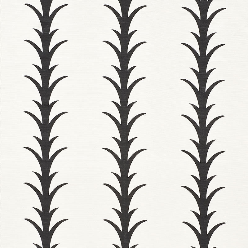 Purchase sample of 177632 Acanthus Stripe, Carbon by Schumacher Fabric