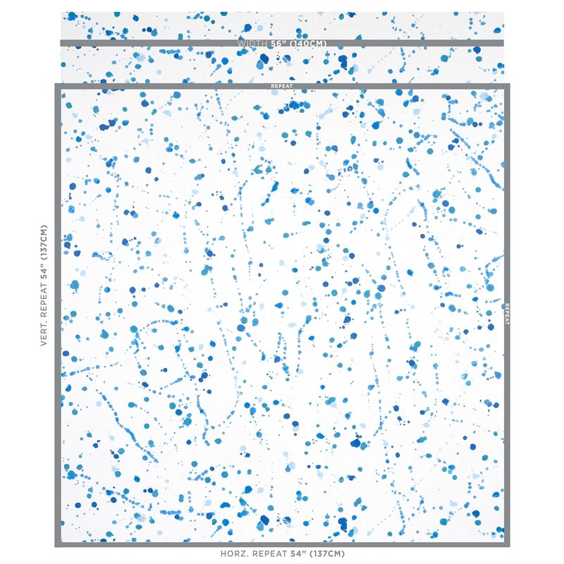 Save on 5012181 Ink Splash Blue Schumacher Wallcovering Wallpaper