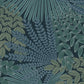 Sample 2261 Velvet Leaves, Spruce And Blue By Borastapeter Wallpaper