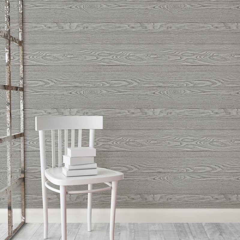 Save Nu2240 Grey Salvaged Wood Graphics Peel And Stick Wallpaper