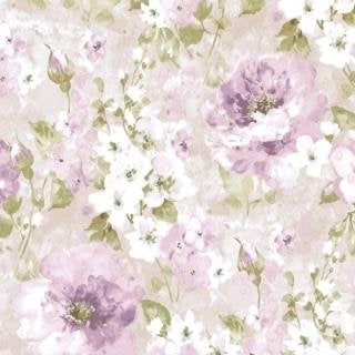 Order IM40519 Impressionist Purples Floral by Seabrook Wallpaper