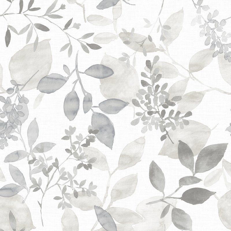 View NUS3144 Grey Breezy Botanical Peel and Stick by Wallpaper
