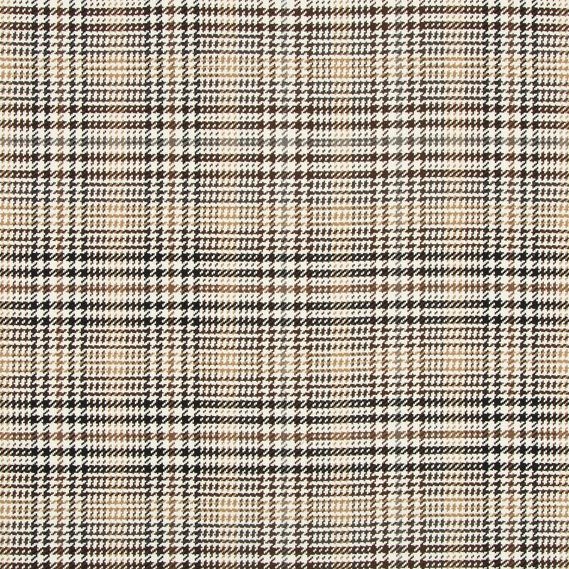 Save 35148.816.0 Bisset Plaid Saddle Check/Houndstooth Ivory by Kravet Design Fabric