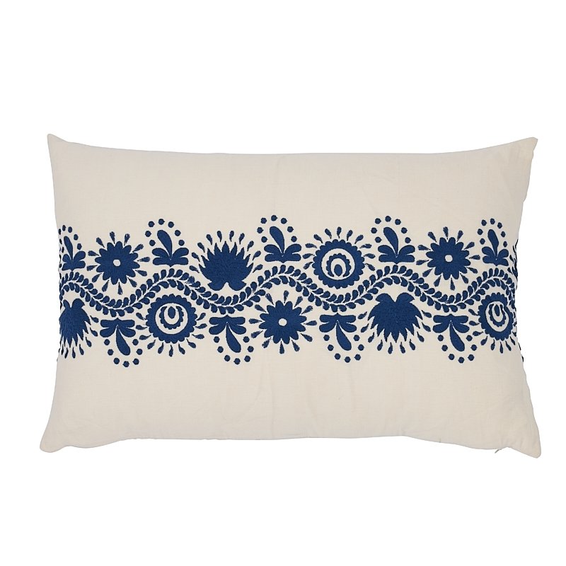 So17617605 Woodland Silhouette 20" Pillow Blue By Schumacher Furniture and Accessories 1,So17617605 Woodland Silhouette 20" Pillow Blue By Schumacher Furniture and Accessories 2