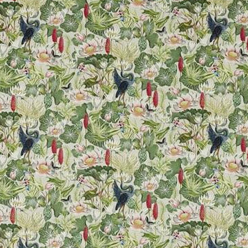 Purchase F1605/01 Waterlily Dove Animal/Insects by Clarke And Clarke Fabric
