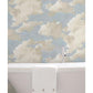Shop Psw1079Rl Watercolors Novelty Blue Peel And Stick Wallpaper