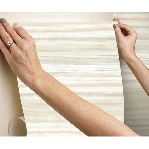 Acquire Psw1088Rl Watercolors Stripe Multi Color Peel And Stick Wallpaper