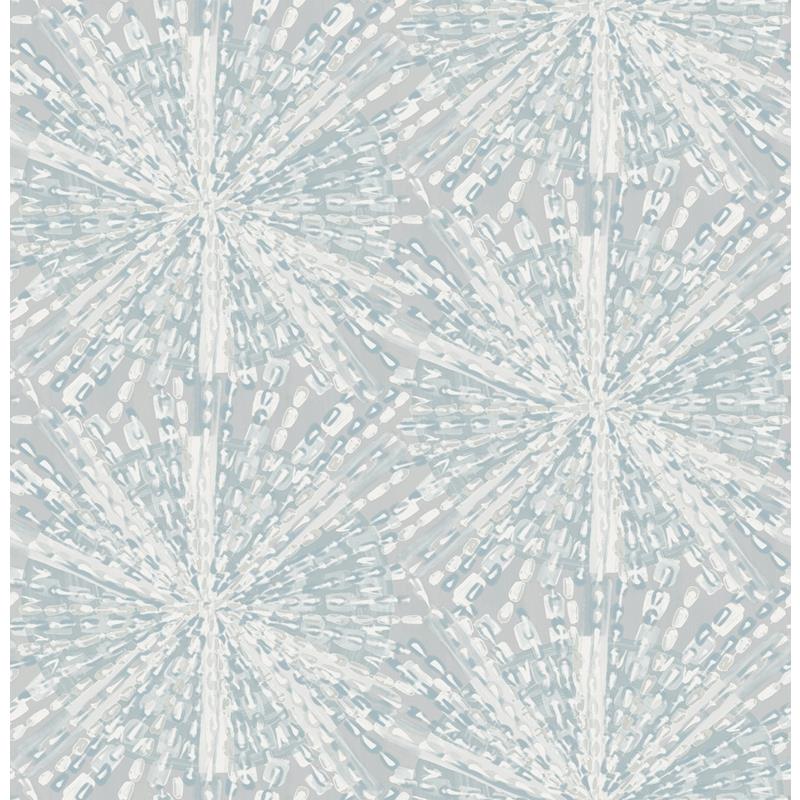 LLS4118 Lisa Love Grey Blue Sunburst Peel &amp; Stick Wallpaper by NuWallpaper