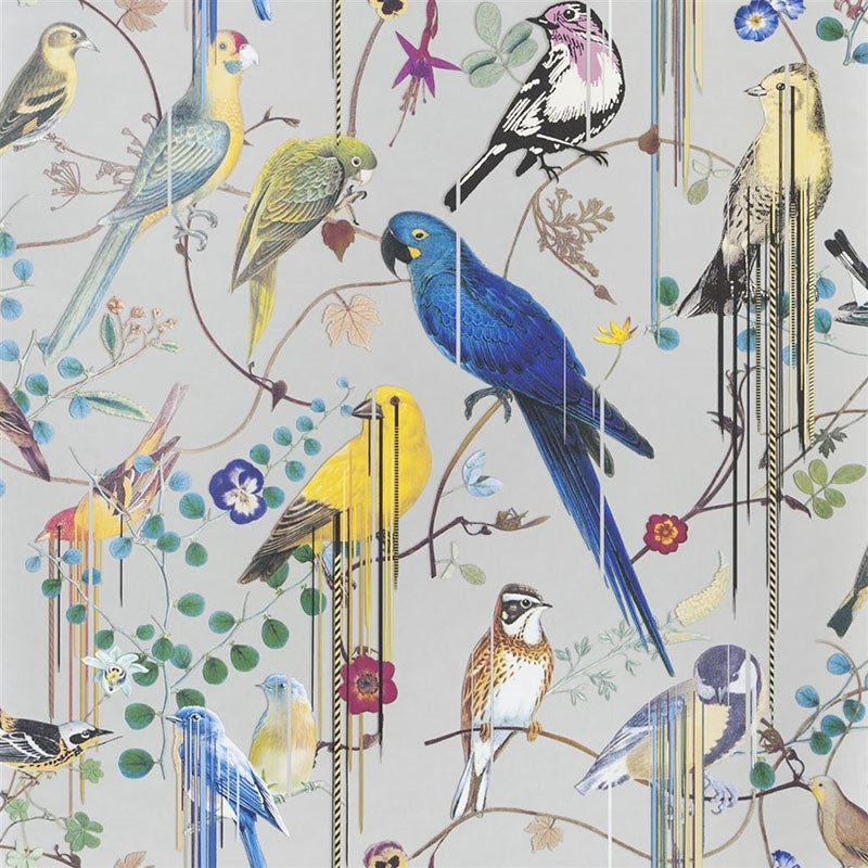 Purchase PCL7017/03 Birds Sinfonia Argent by Designer Guild Wallpaper