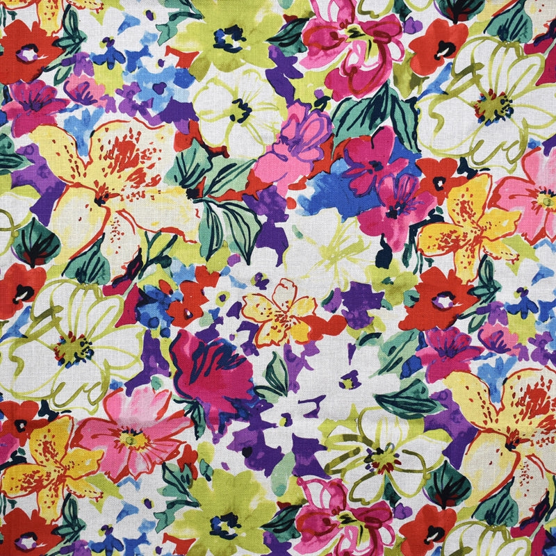 Looking F2356 Multi Pink Floral Greenhouse Fabric