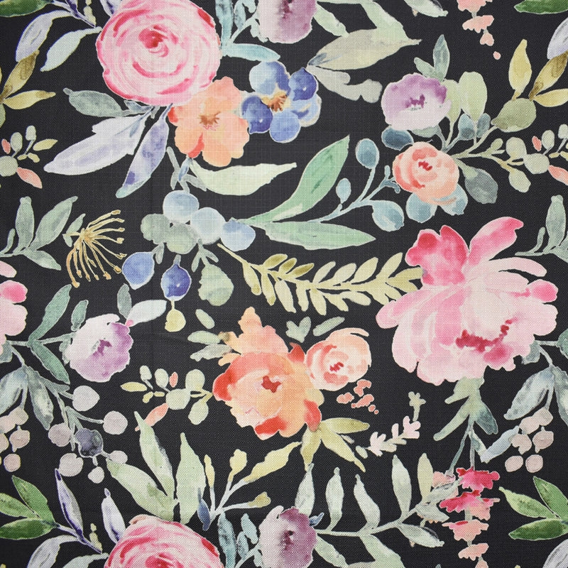 Buy F2365 Black Pink Floral Greenhouse Fabric