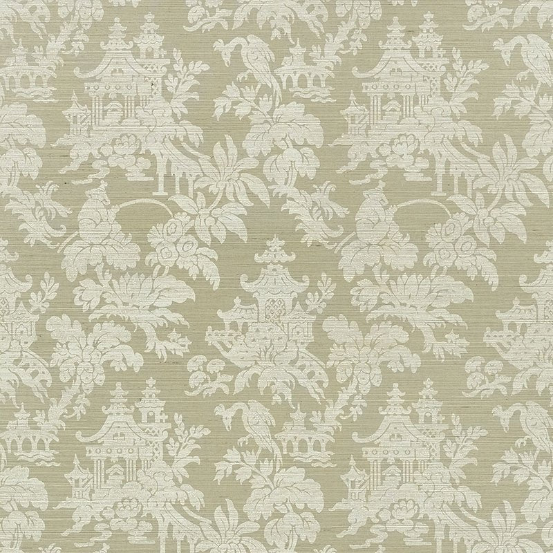 Search 5008322 Brighton Sisal Sage Schumacher Wallpaper