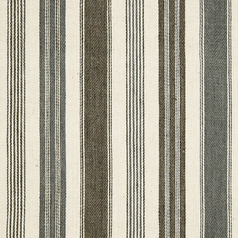 Purchase 65171 Montauban Stripe Nickel / Greige by Schumacher Fabric