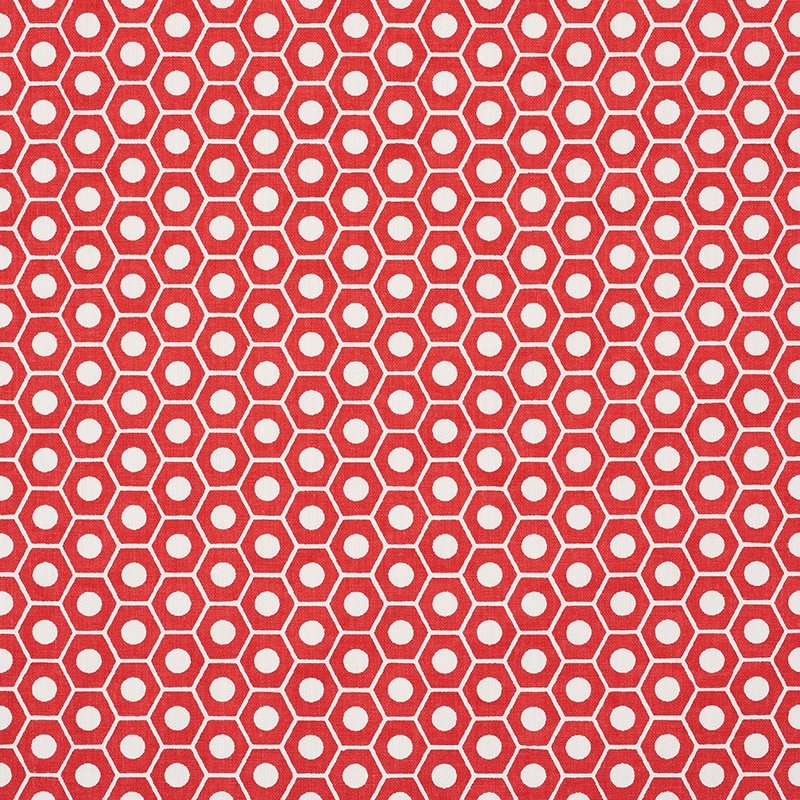 Purchase sample of 177074 Queen B, Red by Schumacher Fabric