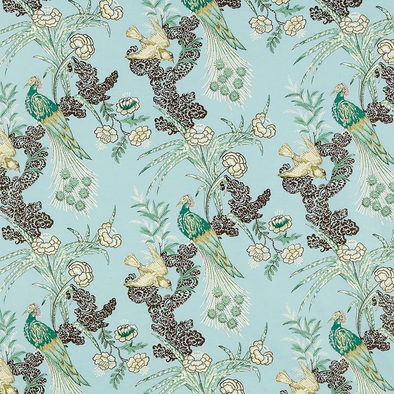 Purchase 175912 Peacock Aqua by Schumacher Fabric
