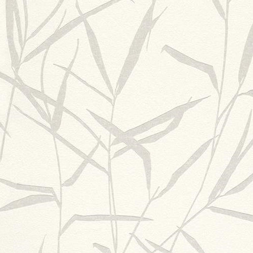 View 709971 BB Home Passion White Leaves by Washington Wallpaper
