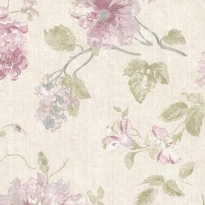 Select 2530-20552 Satin Classics IX Purple Floral wallpaper by Mirage Wallpaper