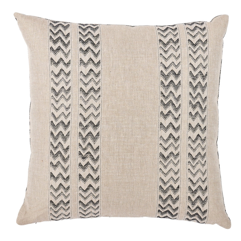So6997005 | Kudu Stripe + Kudu 20" Pillow, Black - Schumacher Furniture and Accessories