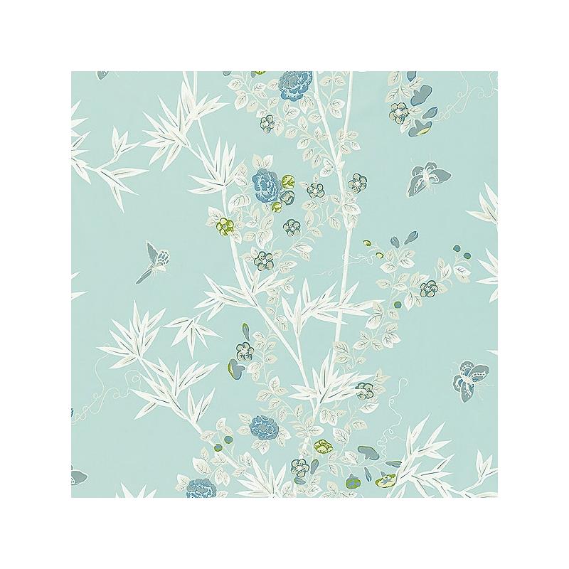 Sample 16608-003 Jardin De Chine, Ciel - Scalamandre Fabric (SC 000316608)