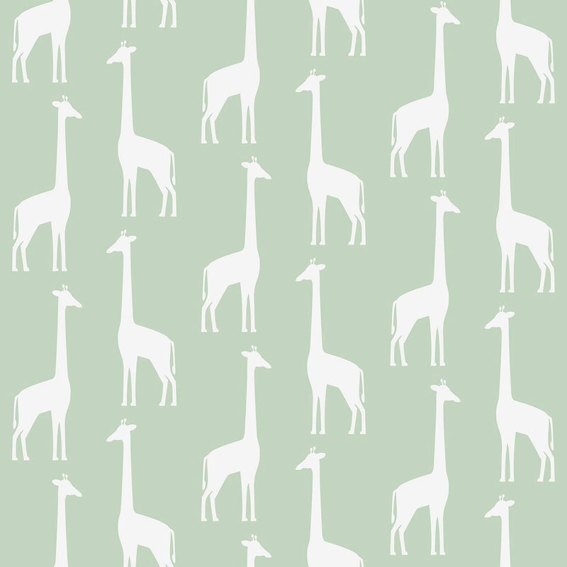 Purchase 4060-139058 Fable Vivi Sage Giraffe Wallpaper Sage by Chesapeake Wallpaper